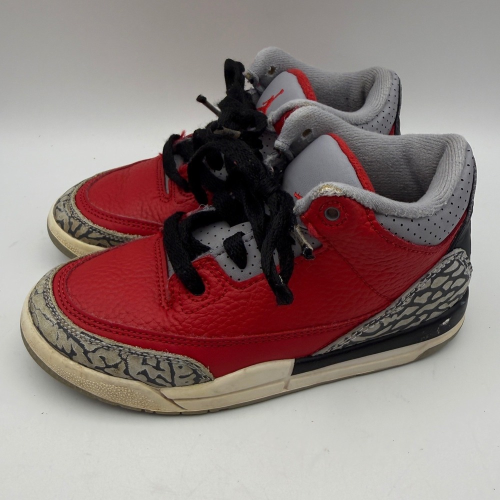 Jordan Air Jordan 3 Retro SE Kids 12C Red Cement Fire Red Elephant CQ0487-600